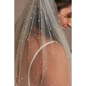 Scattered Pearl Mid-Length Veil from  David's Bridal. Wedding bridal shower
